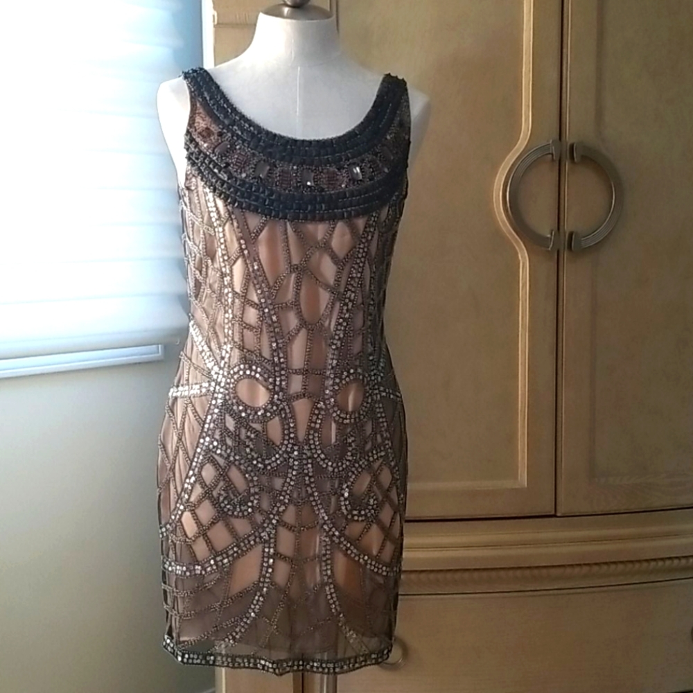 Y2K Cache' beautifully embellished Cocktail dress.Perfect for the Holidays!